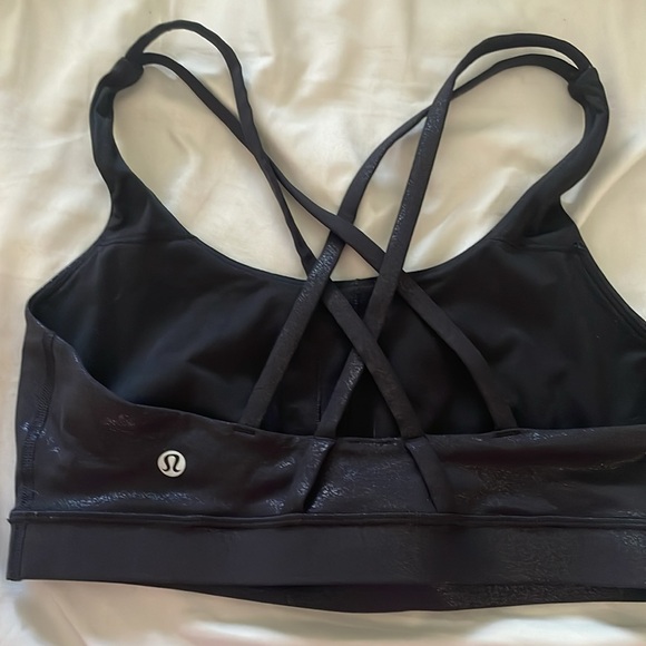 lululemon Energy Bra black foil, size 8 - Picture 2 of 4